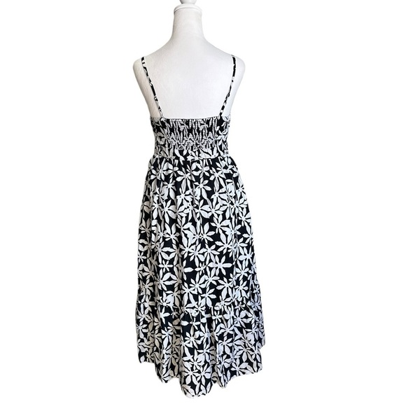 J.Crew Tie Front Cutout Smocked Back Dress Size 4 - Picture 4 of 17